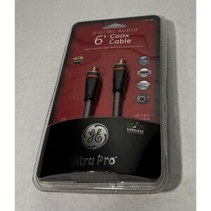 General Electric 6ft Coax Cable (24502) Gray Cable Ultra Pro Digital Audio NEW